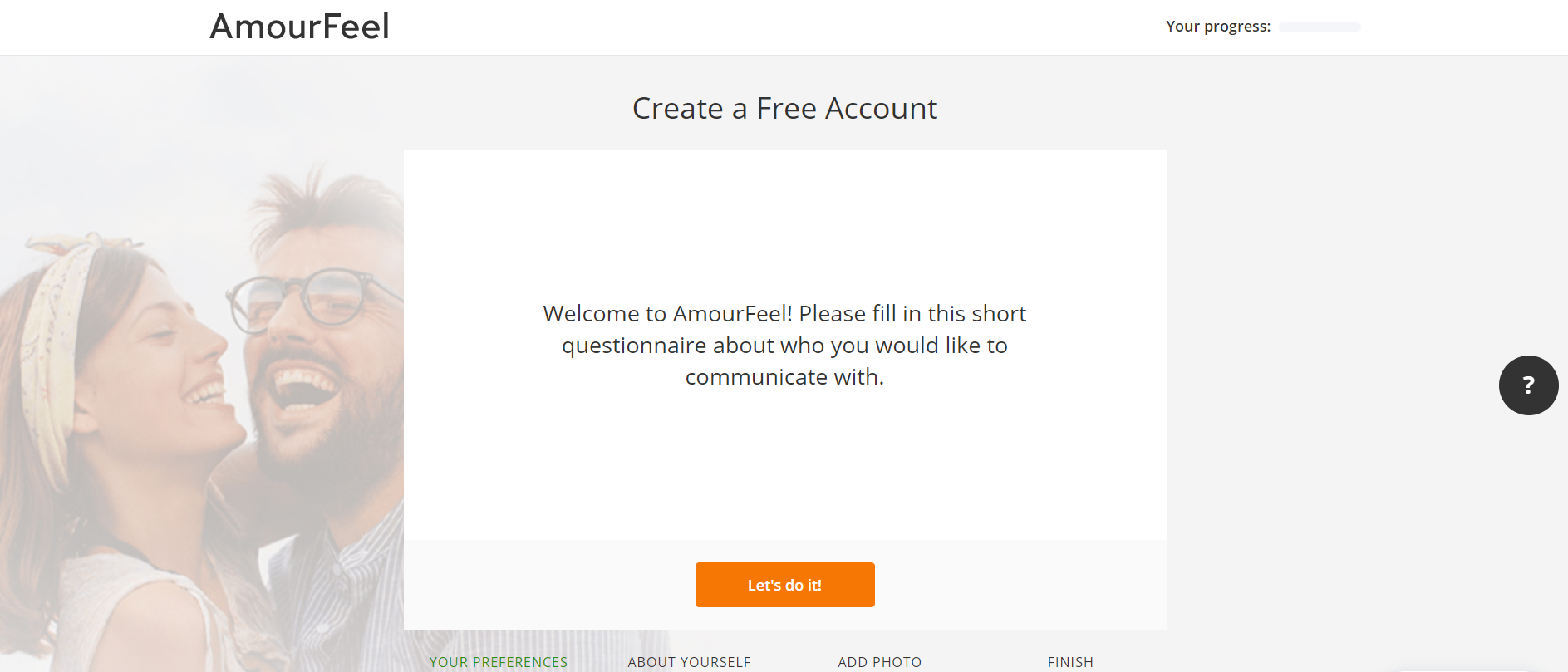 AmourFeel Registration